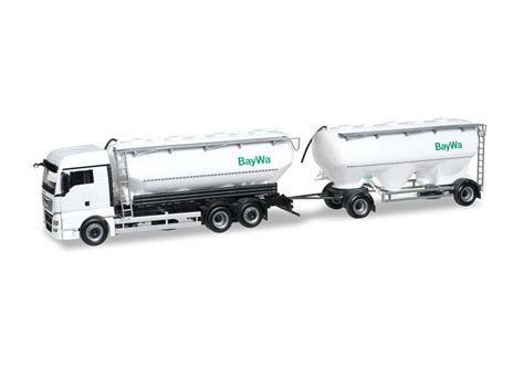 Herpa Man Tgx Xlx Euro Bulk Silo Trailer Baywa