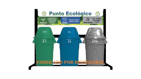 Punto Ecologico Con 3 Basureros Cod 120 Basureros Para Reciclaje Y Puntos Ecológicos