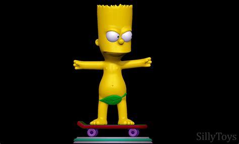 Bart Simpson Skating Naked The Simpsons 3D Model By SillyToys