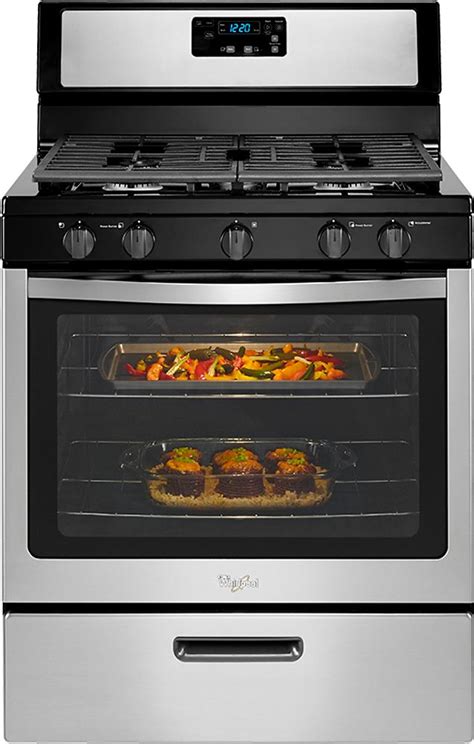 Best Buy Whirlpool 5 1 Cu Ft Freestanding Gas Range Stainless Steel Wfg505m0bs