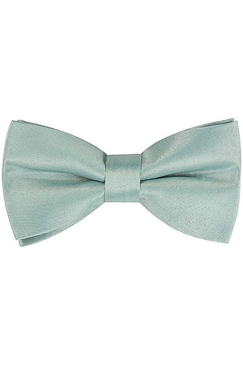 Plain Duck Egg Blue Satin Classic Mens Bow Tie Free UK Delivery