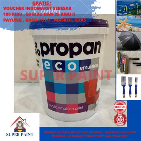 Jual Cat Tembok Interior Propan Eco Emulsion Putih White 9101 Ukuran