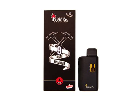 Burn Disposable Vapes 9 Pound Hammer 3ML Canna Sweets Mail Order