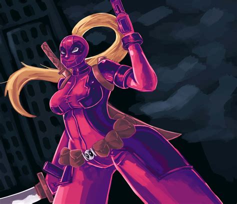 Download Lady Deadpool - Unleashing Her Ferocity Wallpaper | Wallpapers.com