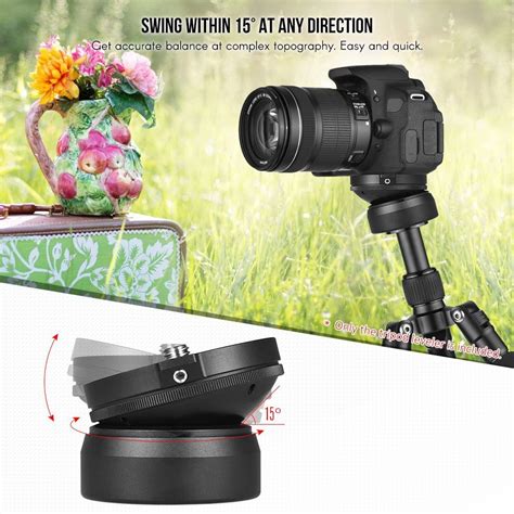 Precision Leveling Base Tripod Head Plate With 3/8" Mounting Screw 3 ...