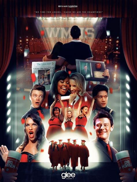 Glee Season 3 Poster By Iconicnephilim Redbubble Glee Season 3