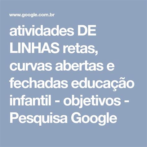 Atividades Curvas Abertas E Fechadas Educa O Infantil