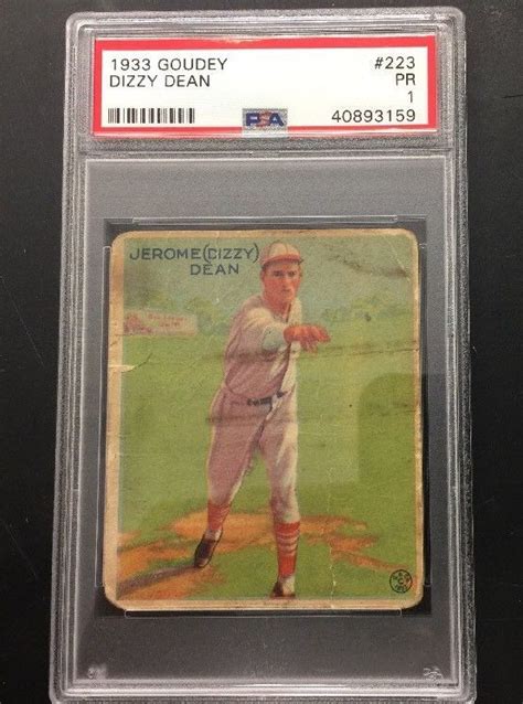 Goudey Dizzy Dean Rookie St Louis Cardinals Psa Goudey