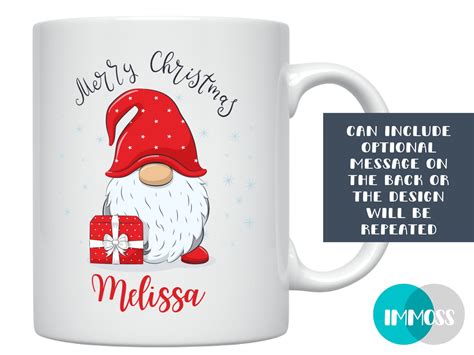 Christmas Gonk Mug Personalised Gonk Mug Christmas Gnome Etsy Uk