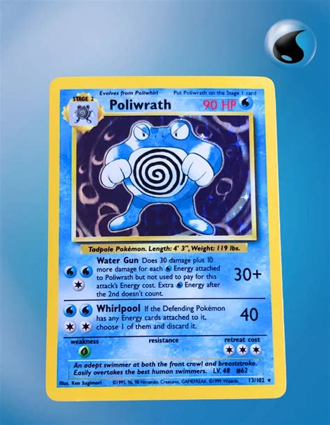 Poliwrath Base Set 13 102 LP TCG Coleccionistas