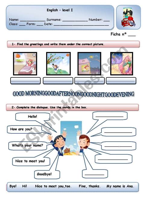 GREETING AND INTRODUCING PEOPLE ESL Worksheet By Xani