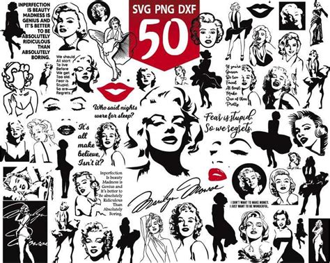 Marilyn Monroe Svg Bundle UPP846 UPPLOP Graphics Resources