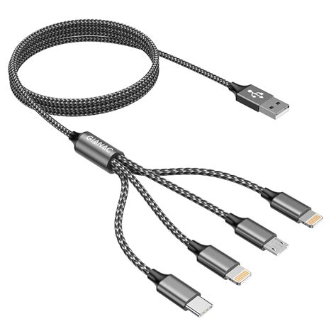 Multi USB Kabel 4 In 1 Universal Ladekabel 1 2M Schnell Ladekabel