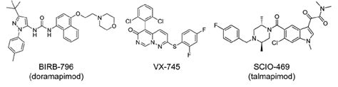 Structures Of Some P38 Mapk Inhibitors In Clinical Tri Als Download Scientific Diagram