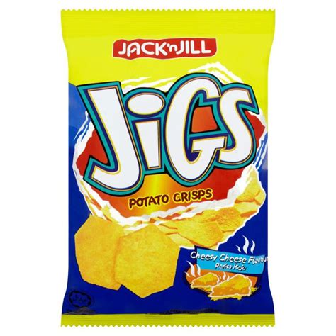 JACK N JILL JIGS POTATO CRISPS CHEESY CHEESE FLAVOUR 70G Shopee Malaysia