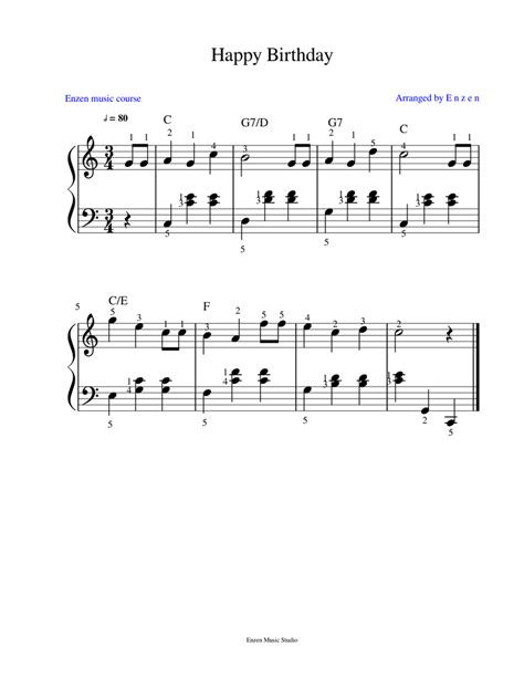 Happy Birthday Sheet music for Piano (Solo) | Download and print in PDF or MIDI free sheet music ...