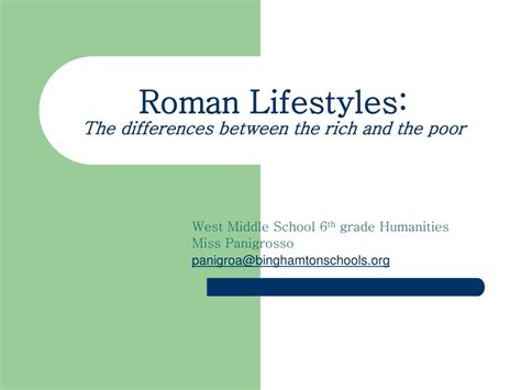 PPT Roman Lifestyles The Differences Between The Rich And The Poor