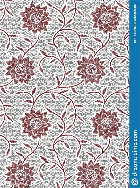 Indian Textile Pattern Designs Art For Fabric Print Stock Illustration