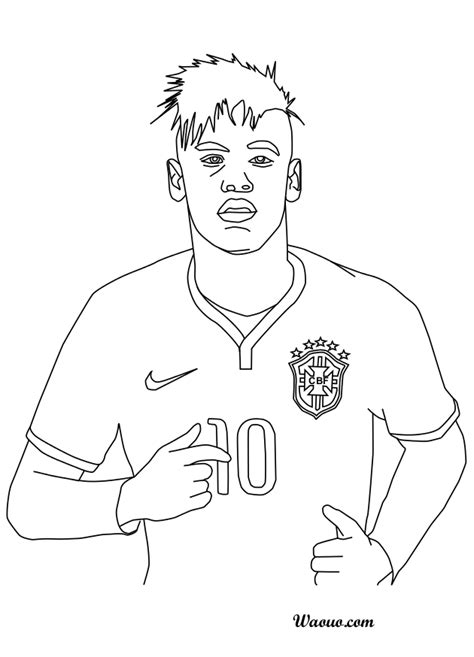 Coloriage Neymar Imprimer