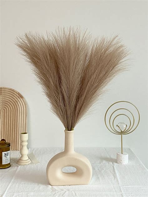 1pc Faux Pampas Grass Pampas Grass For Vase Filler Artificial Pampas Grass Fake Pampas Branches