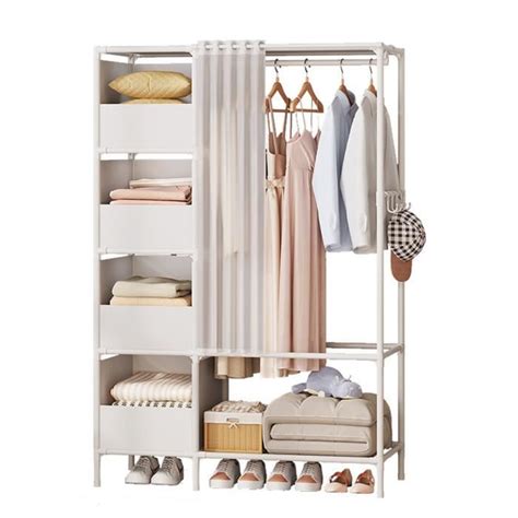 Armoire De Rangement X X Cm En Blanc Penderie Garde Robe Avec