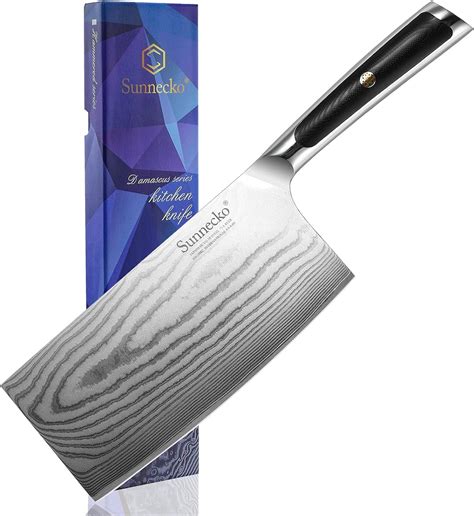 Sunnecko Cleaver Knife 7 Inch Chopping Knife With 73 Layer