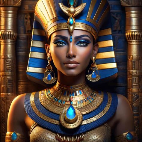 Premium Photo Beautiful Egyptian Pharaonic Queen With Pharaonic Jewelry