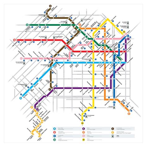 Experimento Gráfico Proyecto Red del metro de Buenos Aires según ley