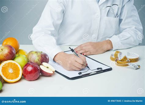 Female Nutritionist At Work Stock Image Image Of Nutrition Dietician