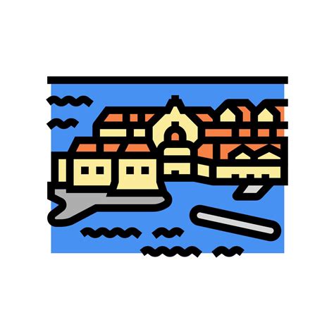 Dubrovnik Old Town Color Icon Vector Illustration 10186915 Vector Art