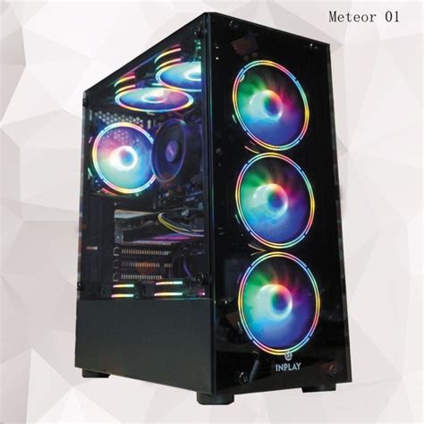 Inplay Meteor 01 Black Tempered Glass Atx Gaming Case Lazada Ph