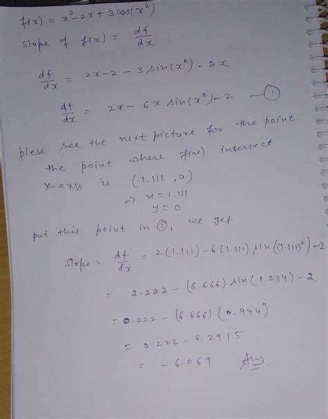 [solved] The Function F Is Defined By F X X2 2x 3 Cos X2 The