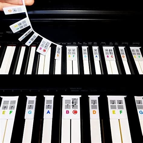 Amazon Misopily Removable Piano Keyboard Note Labels Key Full