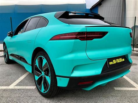 E Suv Jaguar I Pace Mit Vollfolierung In Platinum Mint X