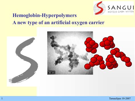 Presentation A New Type Of Artificial Oxygen Carrier