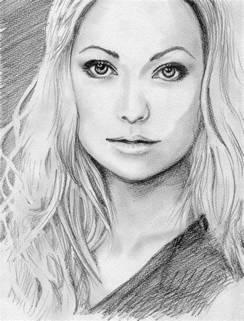 Olivia Wilde Drawing Pencil Sketch Colorful Realistic Art Images