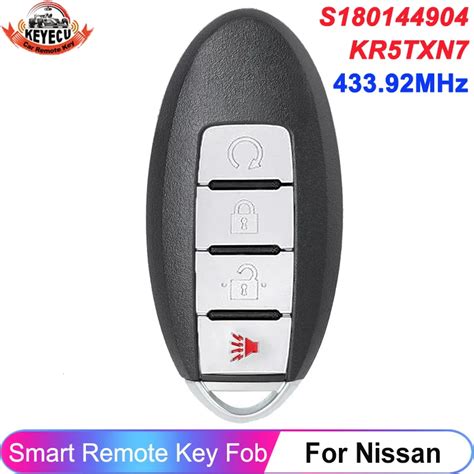 KEYECU S180144904 KR5TXN7 Proximity Smart Key Fob 433 92MHz For Nissan