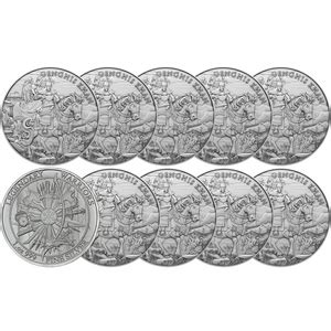 Genghis Khan Legendary Warriors Series Silver Rounds Silvertowne