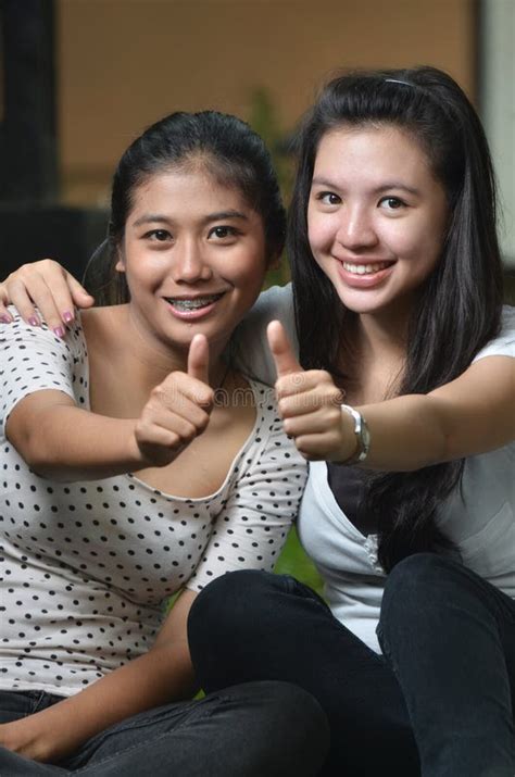 Girls Posing Thumbs Stock Image Image Of Lifestyle Successful 26326969