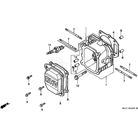 Honda Hrb535k2 Sxf Mzba 6200001 6299999 Cylinder Head Diagram Ghs