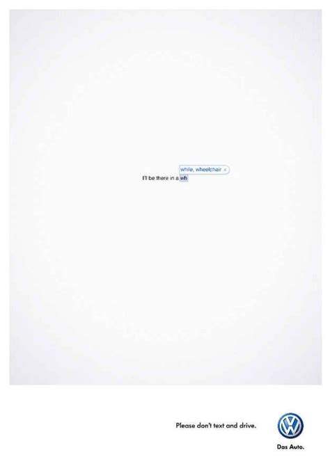 Volkswagen Don T Text And Drive Creative Advertising Ads Creative