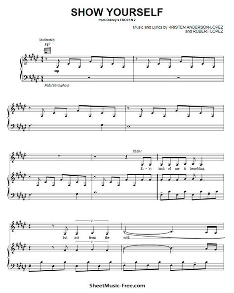 Show Yourself Sheet Music Frozen 2 ♪ Sheetmusic Freecom Sheet Music Piano Sheet Music Free