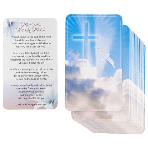 100 Pack Funeral Prayer Cards Celebration Of Life Memorial Cards