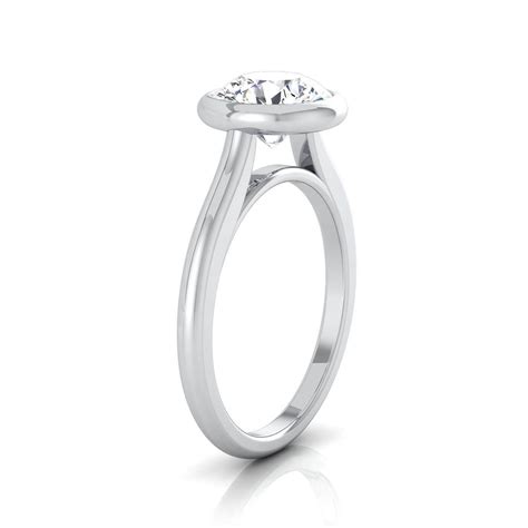 Bezel Cut Diamond Solitaire Engagement Ring | deBebians