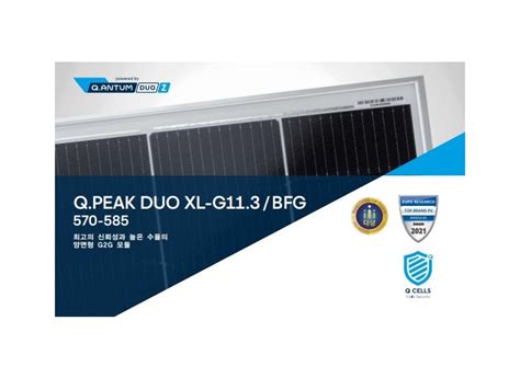 Qpeak Duo Xl G113bfg 570585w 태양광 모듈 한농솔라파워