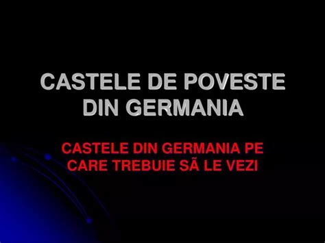 Ppt Castele De Poveste Din Germania Powerpoint Presentation Free