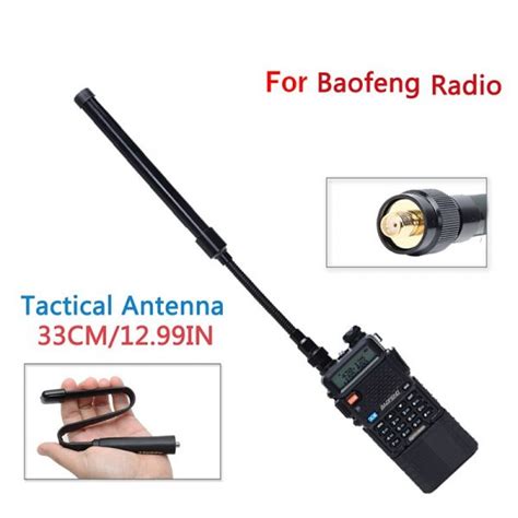 Baofeng Walkie Talkie Tactical Foldable Antenna Sma Female Vhf Uhf Dual