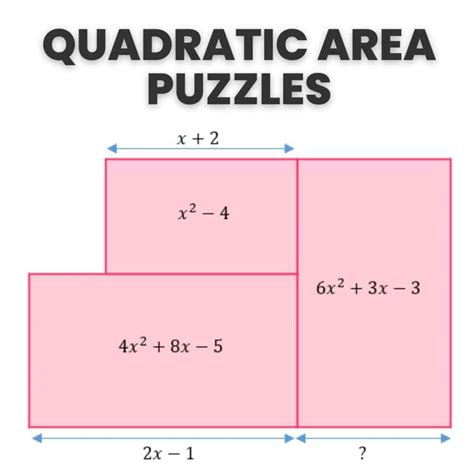 Factoring Puzzle For Quadratic Trinomials Math Love