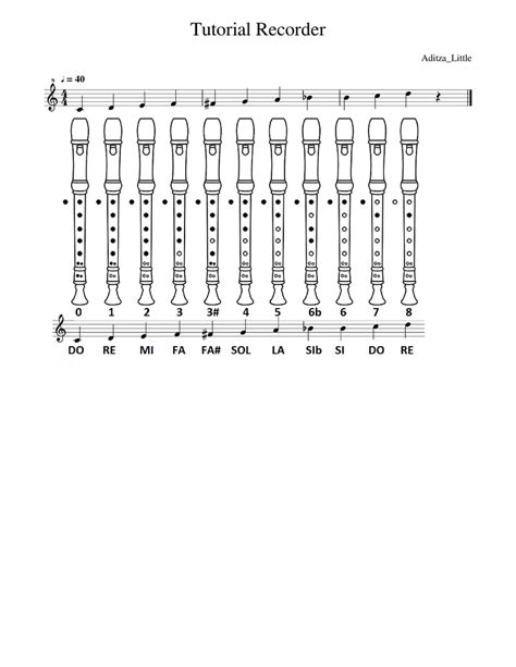 Soprano Recorder Fingering Chart Sheet Music For Recorder Solo Download And Print In Pdf Or