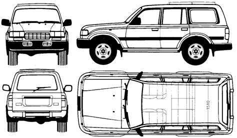 Toyota Land Cruiser FJ80 blueprints | Land cruiser, Land cruiser fj80, Toyota land cruiser